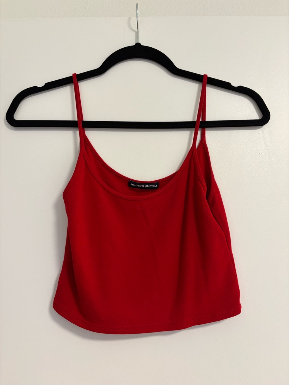 Brandy Melville Red Spaghetti Strap Crop Cami